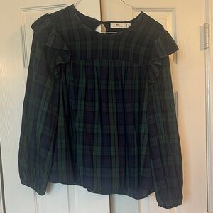 Vineyard Vines Black Watch Plaid Blouse